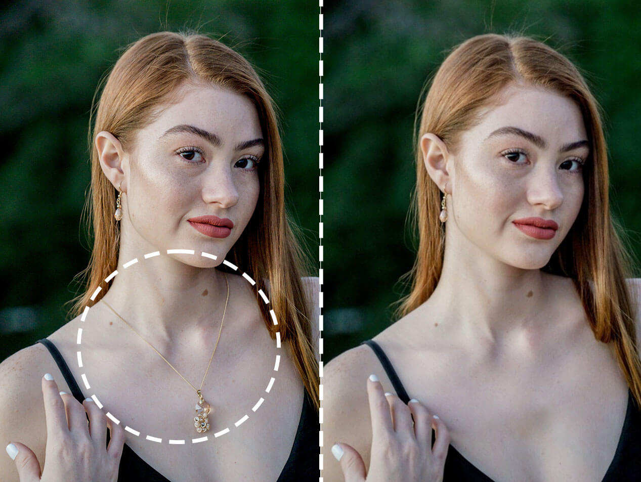 How to Remove a Necklace on Photo Pincel