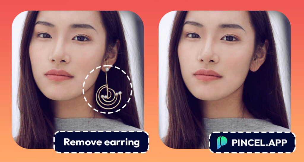 How Edit Out Earrings from Photo Online