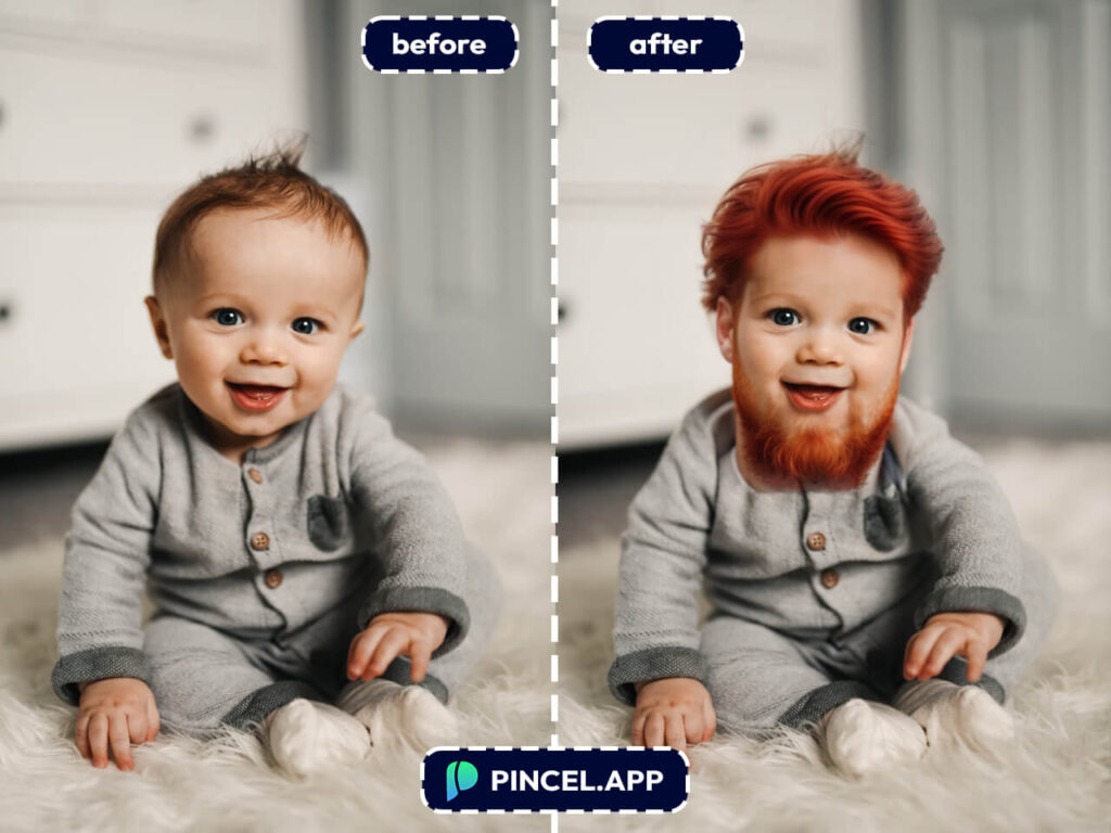 add beard to baby photo app