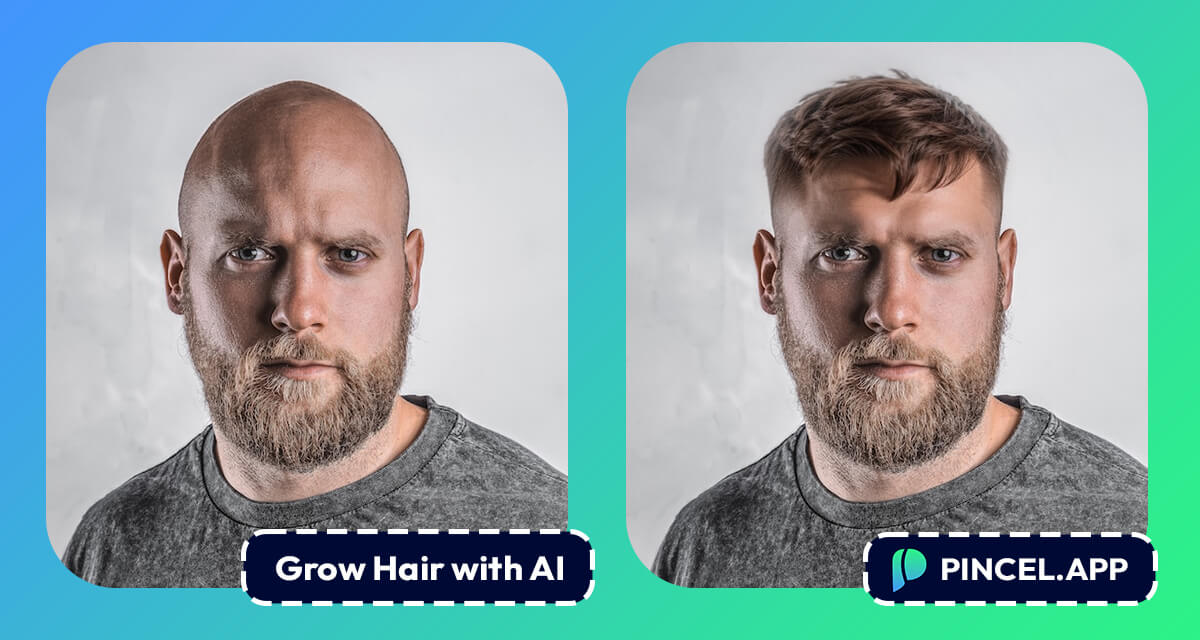add hair to bald photo with AI