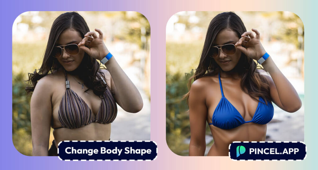 change body shape on photo using AI