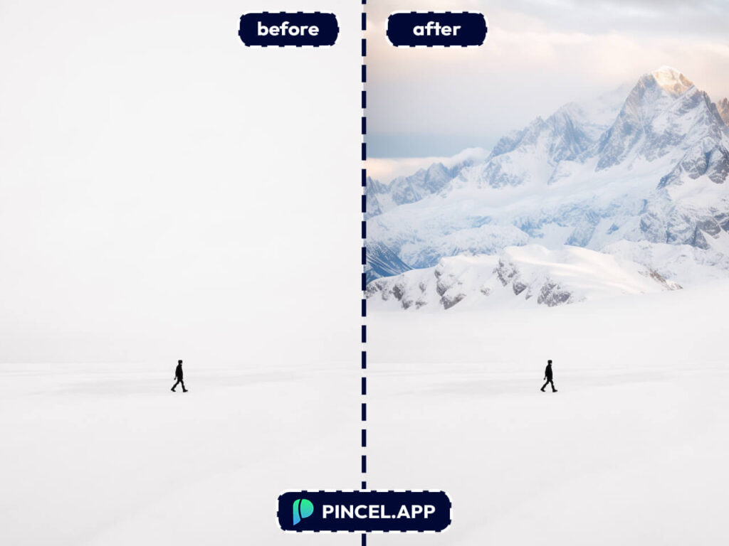 Add landscape to picture using AI