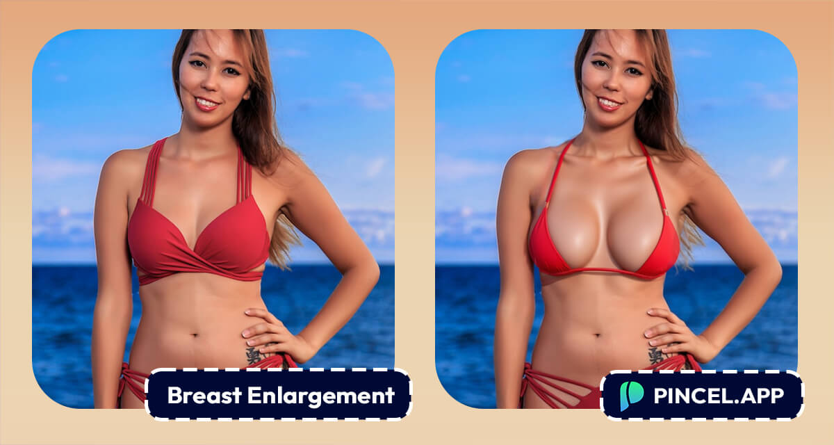 Make breasts larger on photo using AI