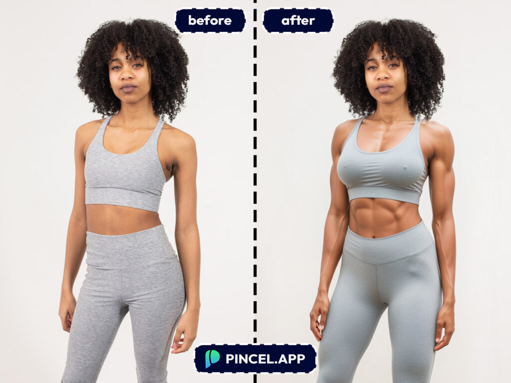 Woman uses Photoshop to give herself the 'perfect body' throughout