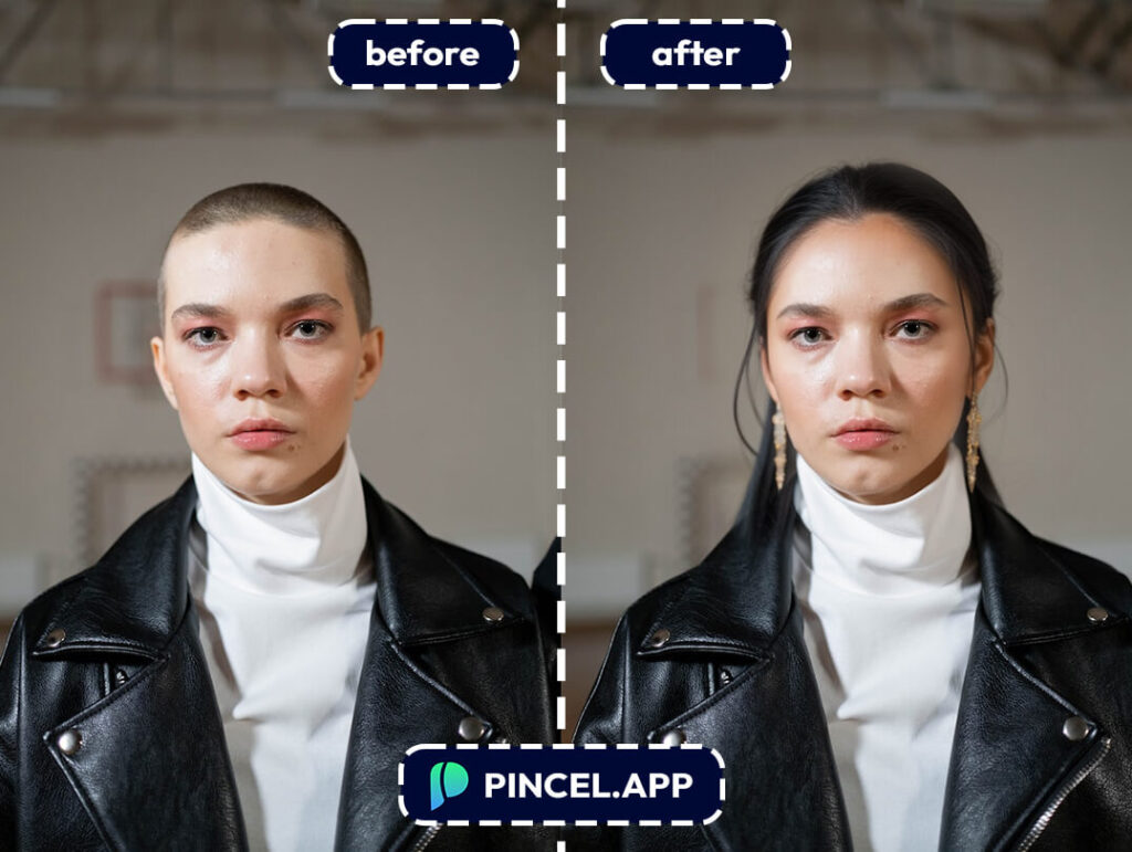 try hairstyle for bald photo