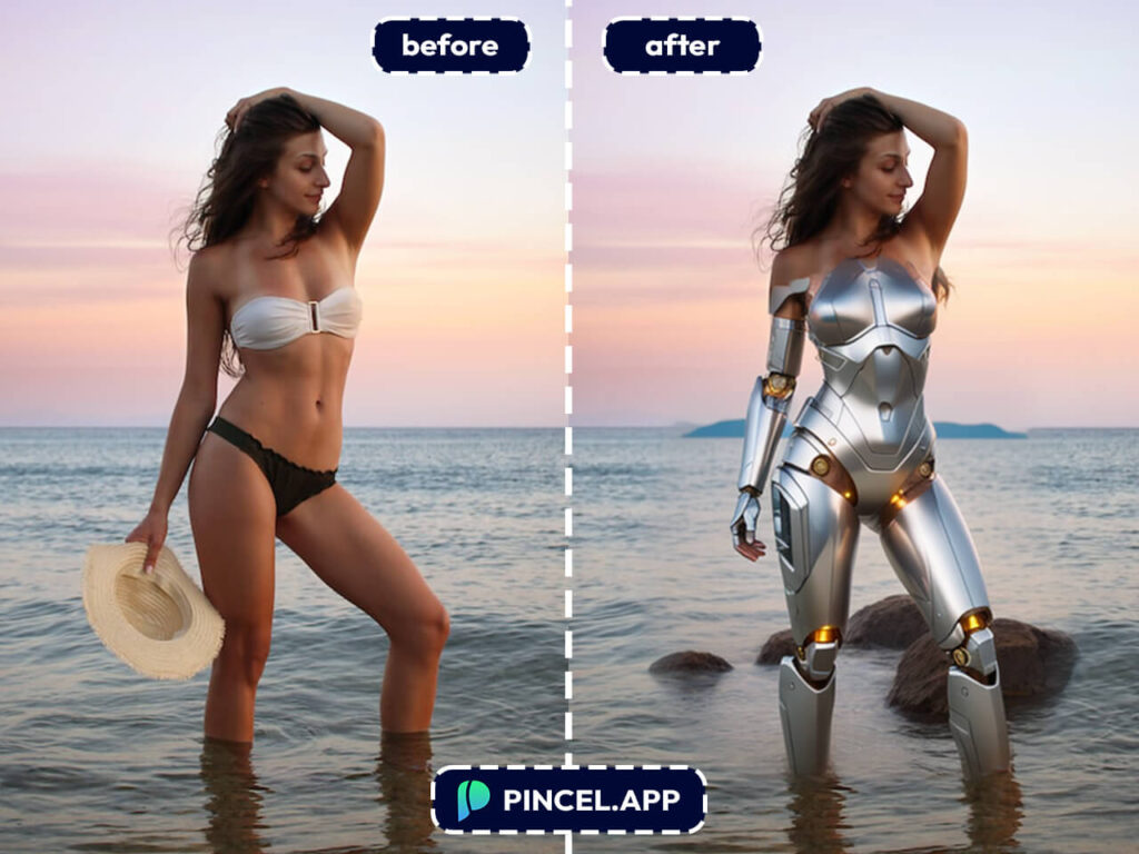 Creative robot photo effect app no photoshop