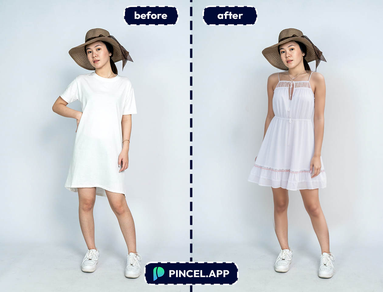 AI app to change outfit online