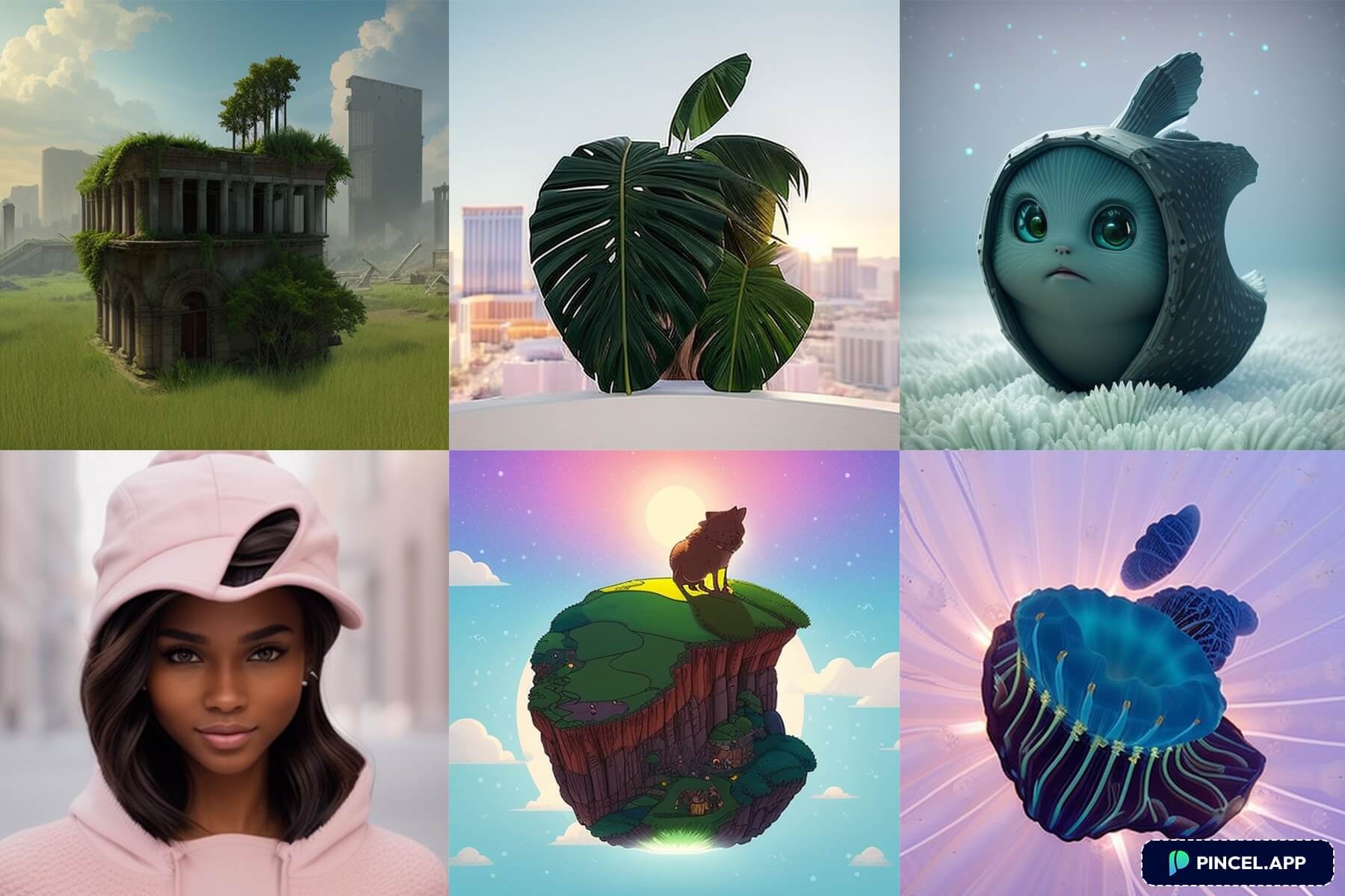 apple AI logo generated art