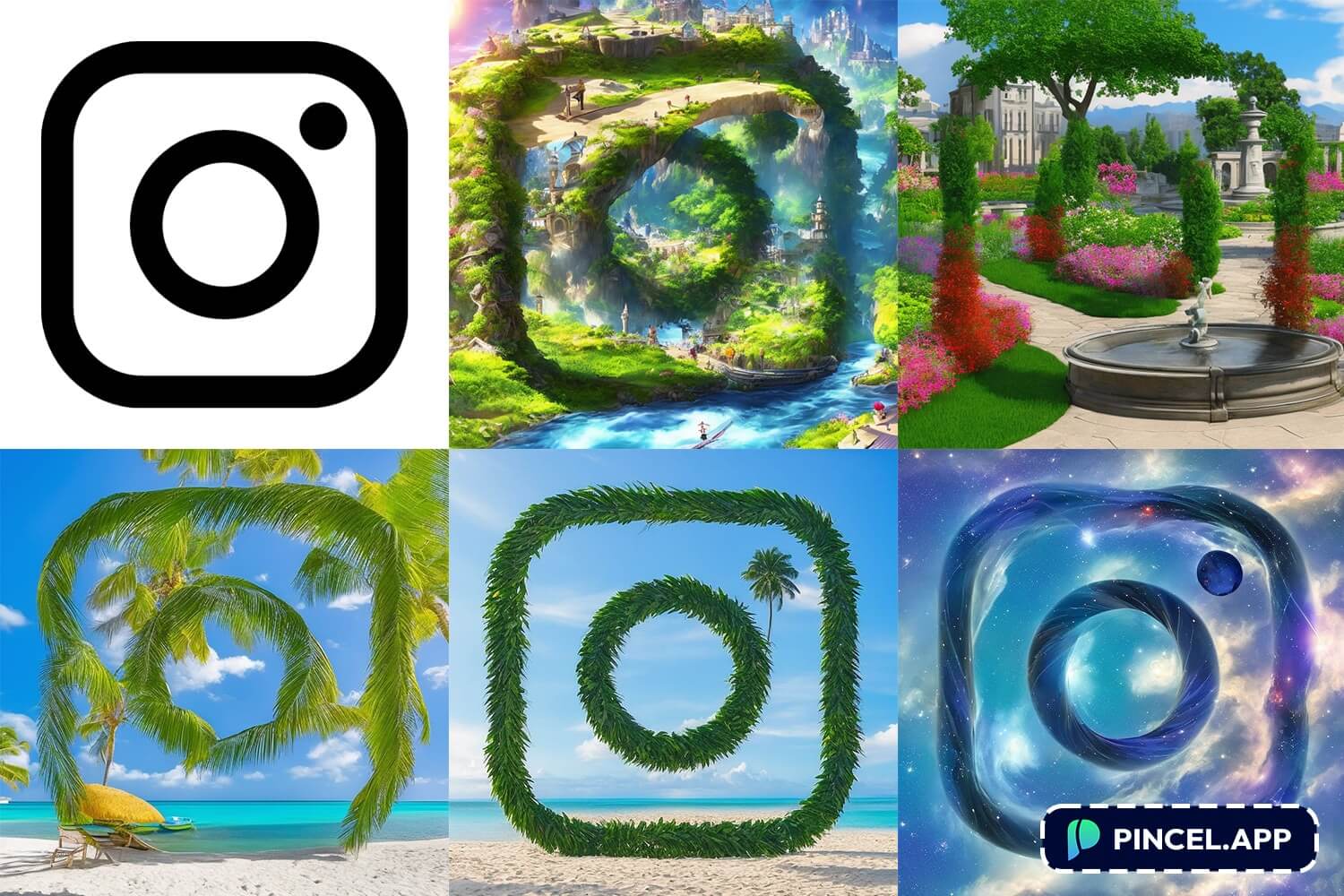 Instagram logo AI art maker example