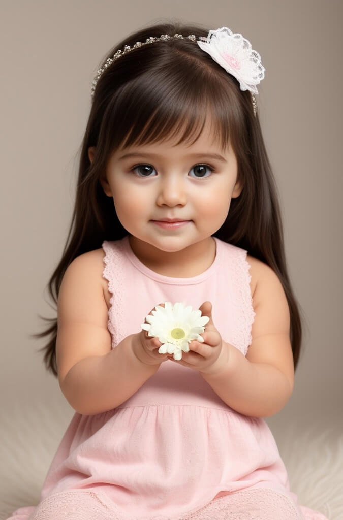cute flower girl baby photo