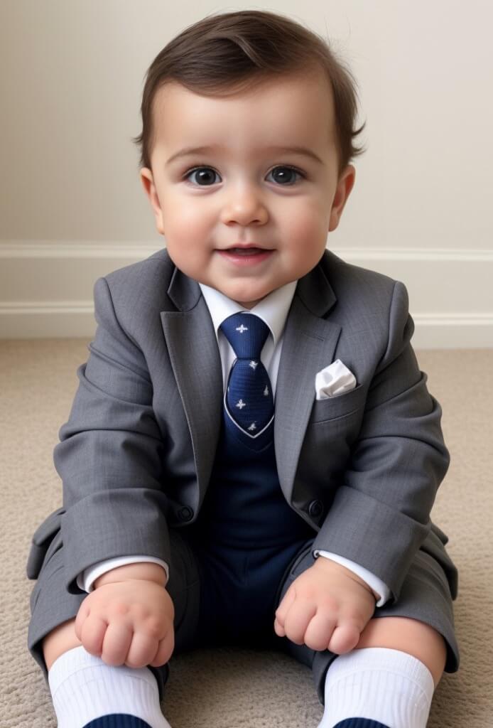 baby boy in suit