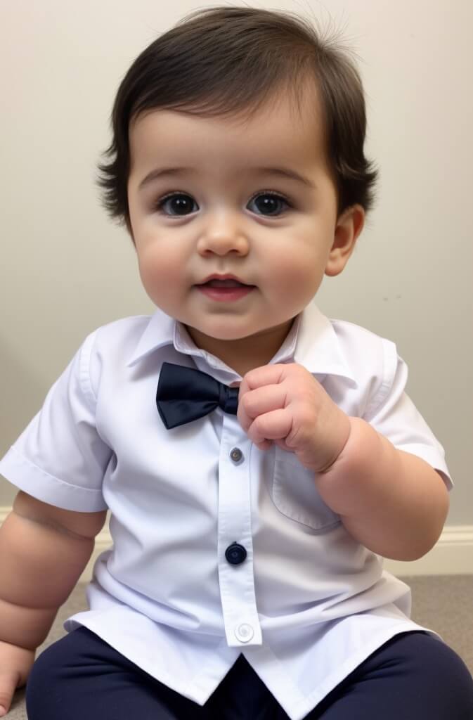 cute baby with tie