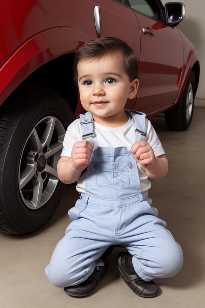 baby car mechanic boy