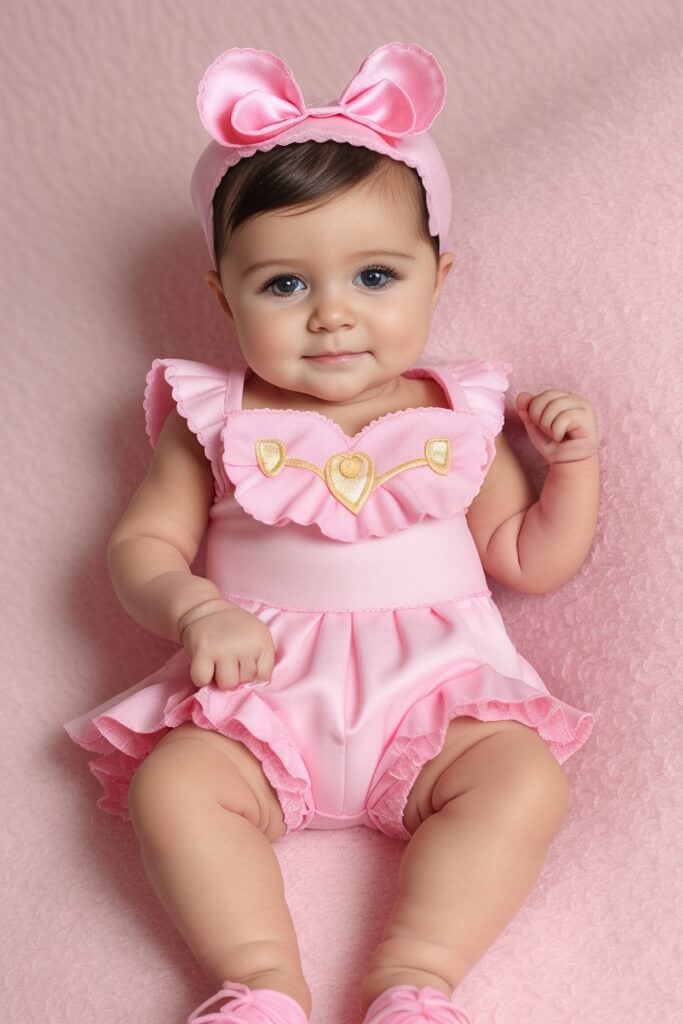 pink dress baby AI effect