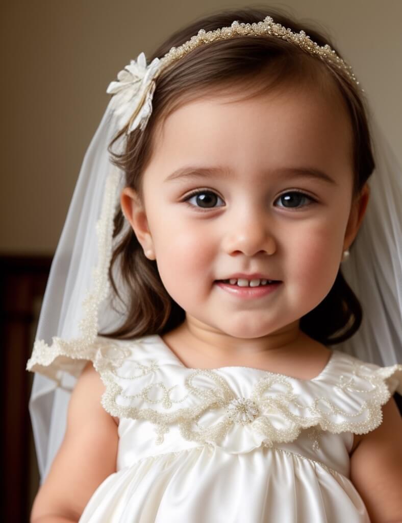 baby wedding dress flower girl