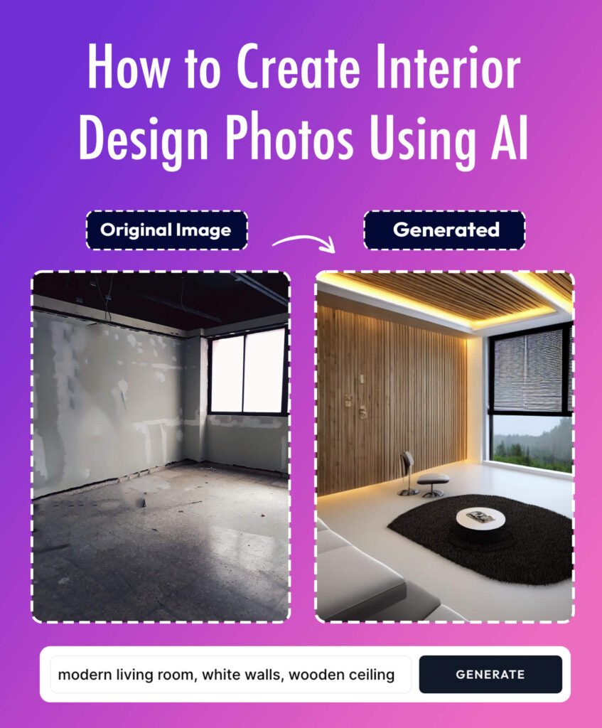 how to use AI to generate interior design ideas.