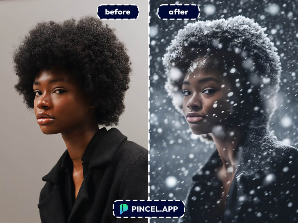 frozen snow photo effect filter