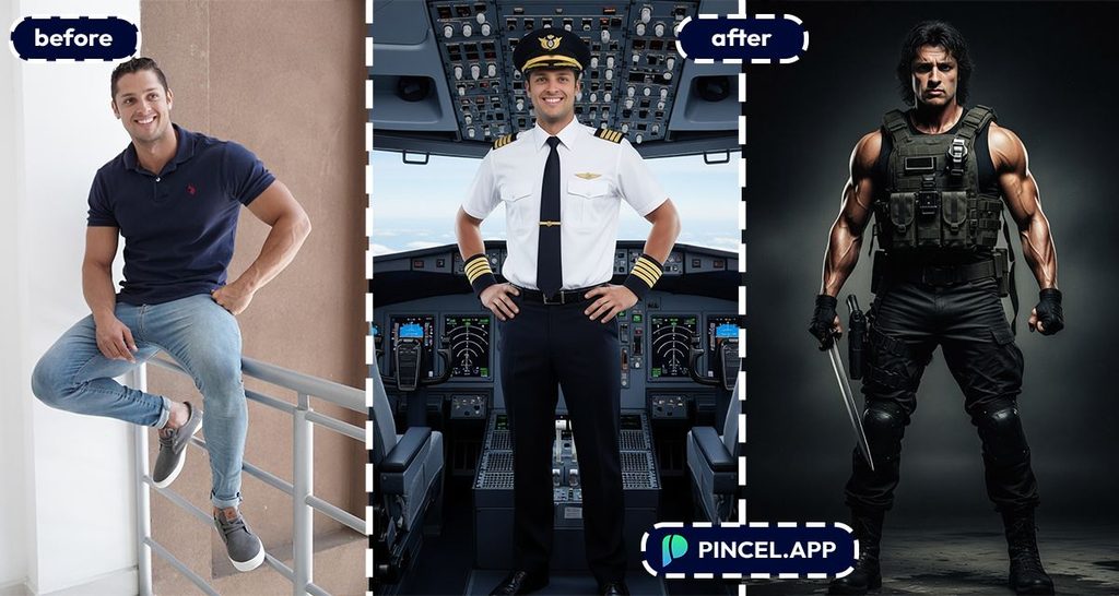 Male AI model posing naturally.