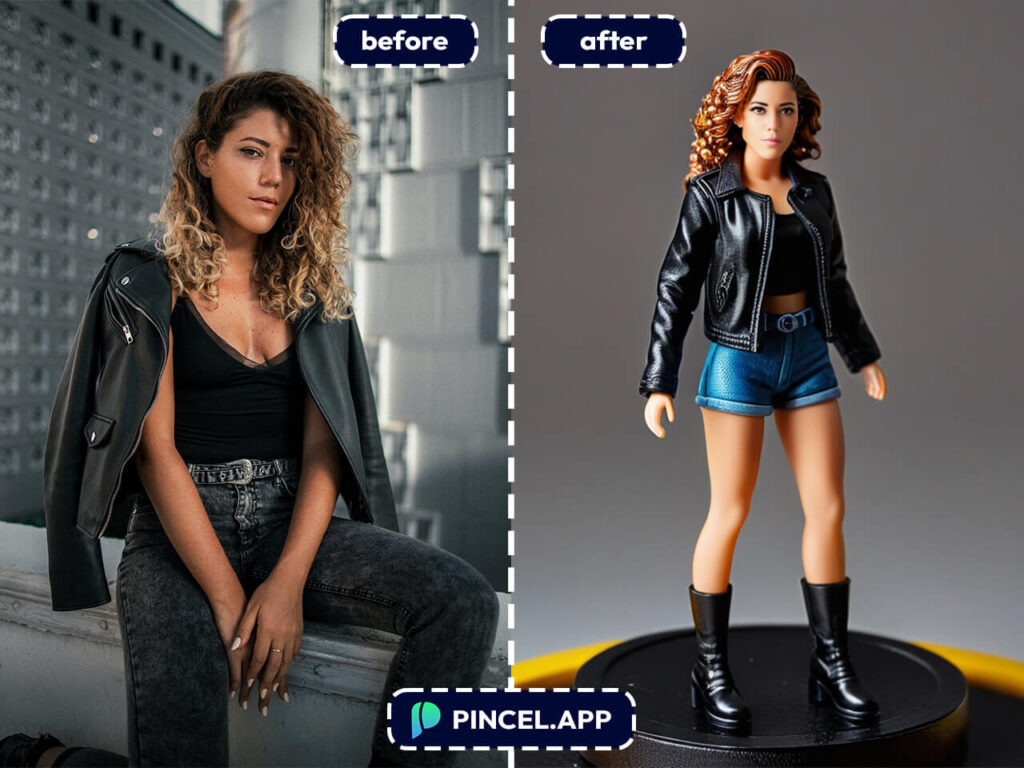 realistic toy figure maker effect