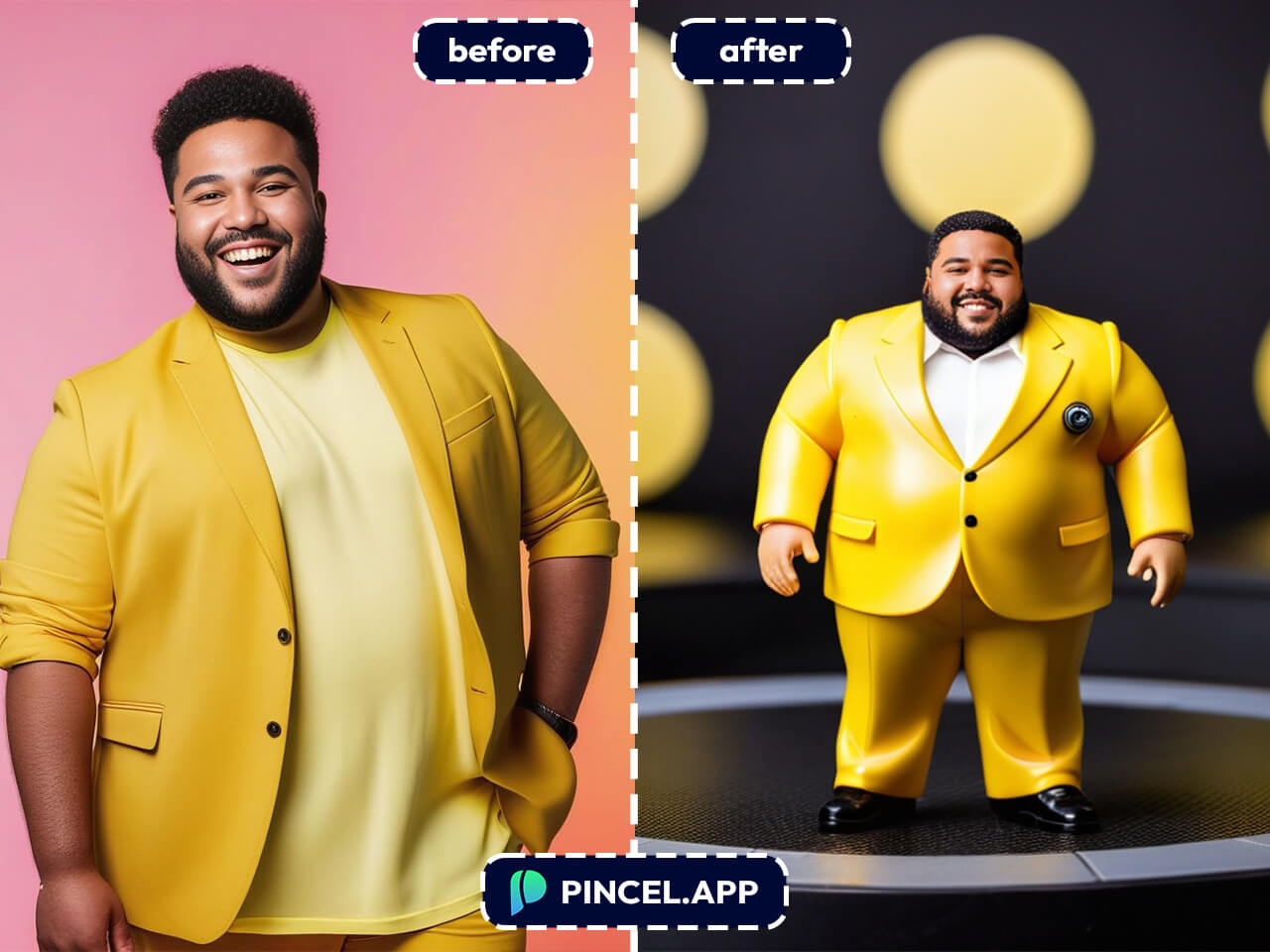 Turn Anyone into Toy Figure Using AI Pincel