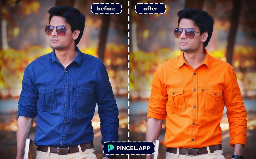 05_before-after-changing-dress-color-with-pincel-AI-man-walking-in-blue-dress