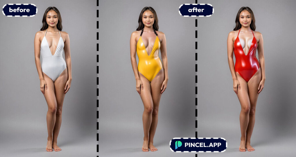 change color of swimsuit on photo