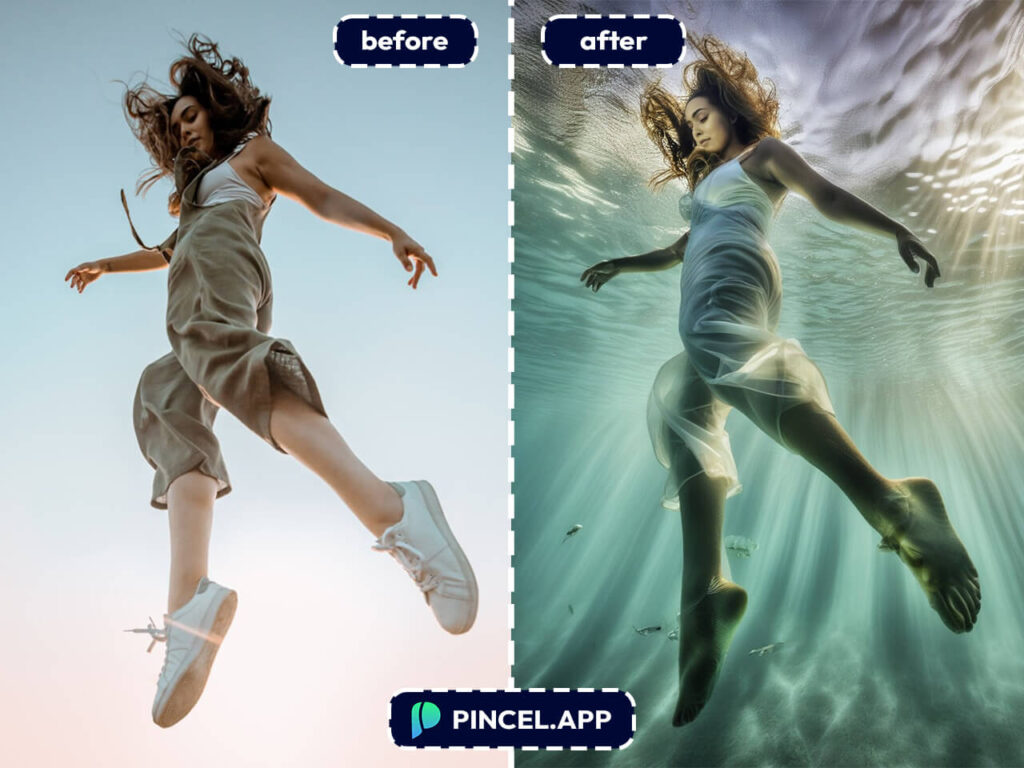 make underwater photo effect