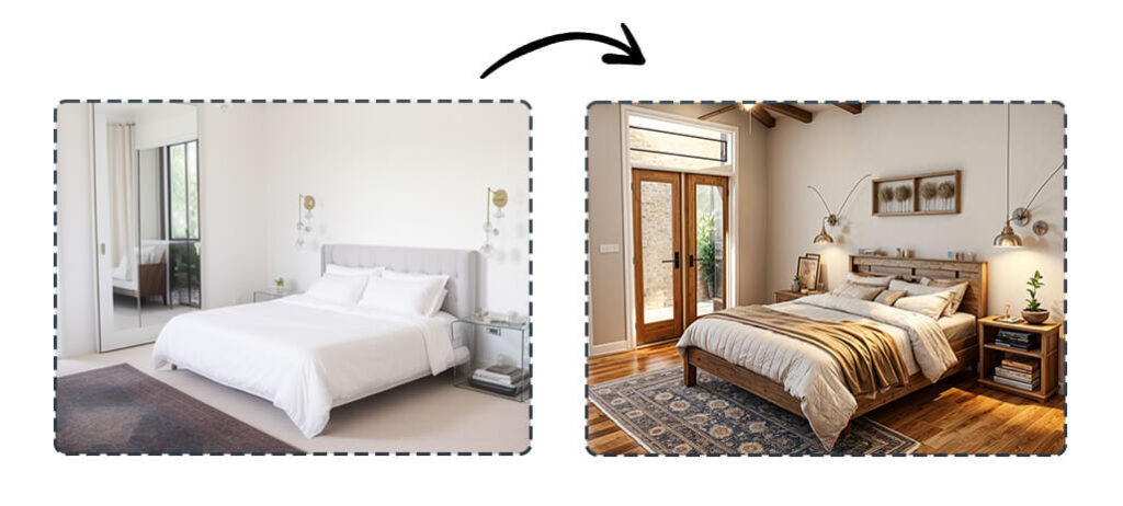 bedroom interior AI visualize maker