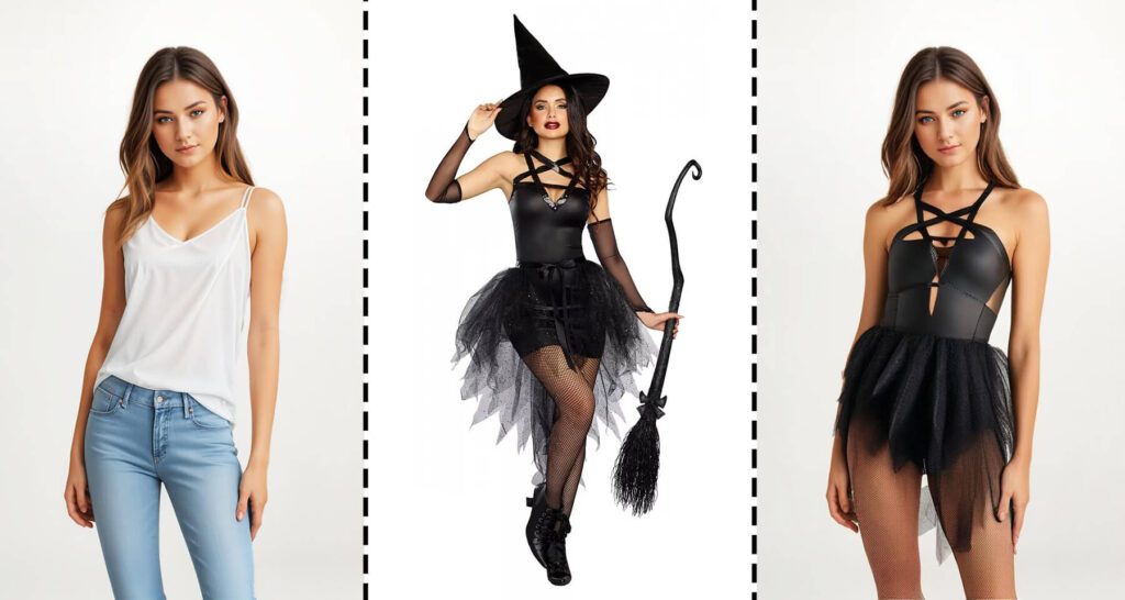 witch costume try on digitally