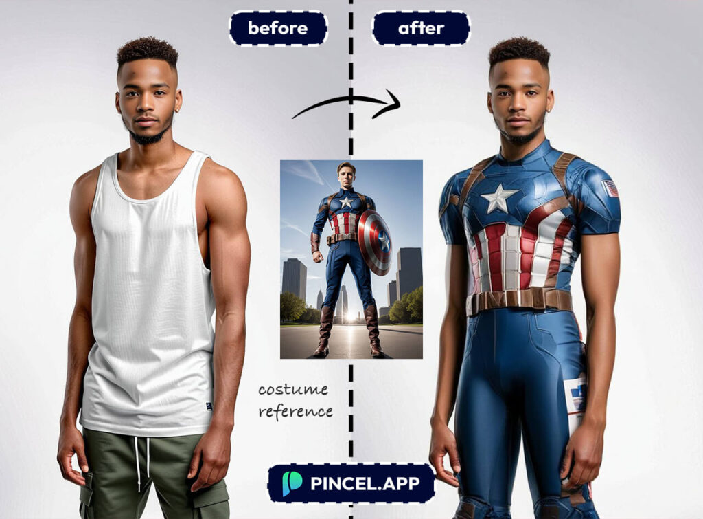 superhero costume try on virtually