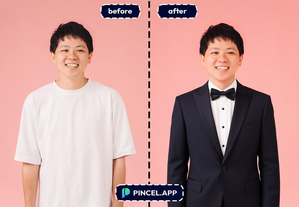 04_before-after-adding-formal-clothes-with-pincel-AI-asian-man-in-t-shirt