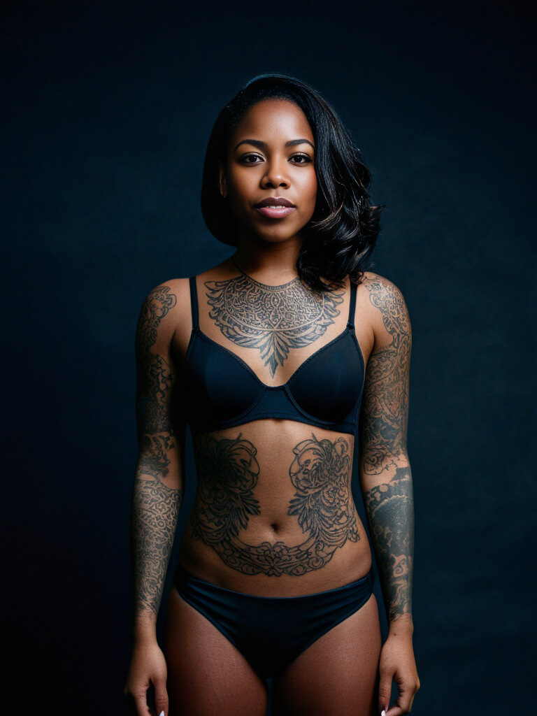 example body with tattoos