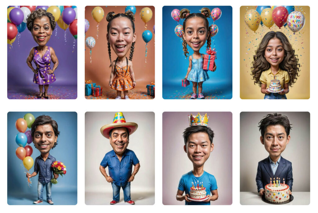 caricature templates ai