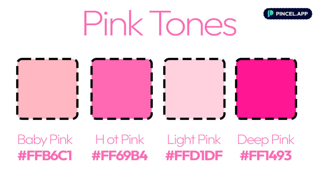 popular pink color tones