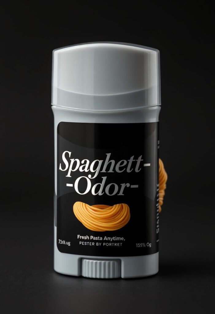 pasta deodorant bottle creative design