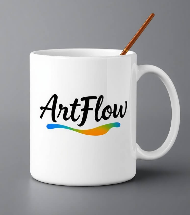 logo on a mug mockup