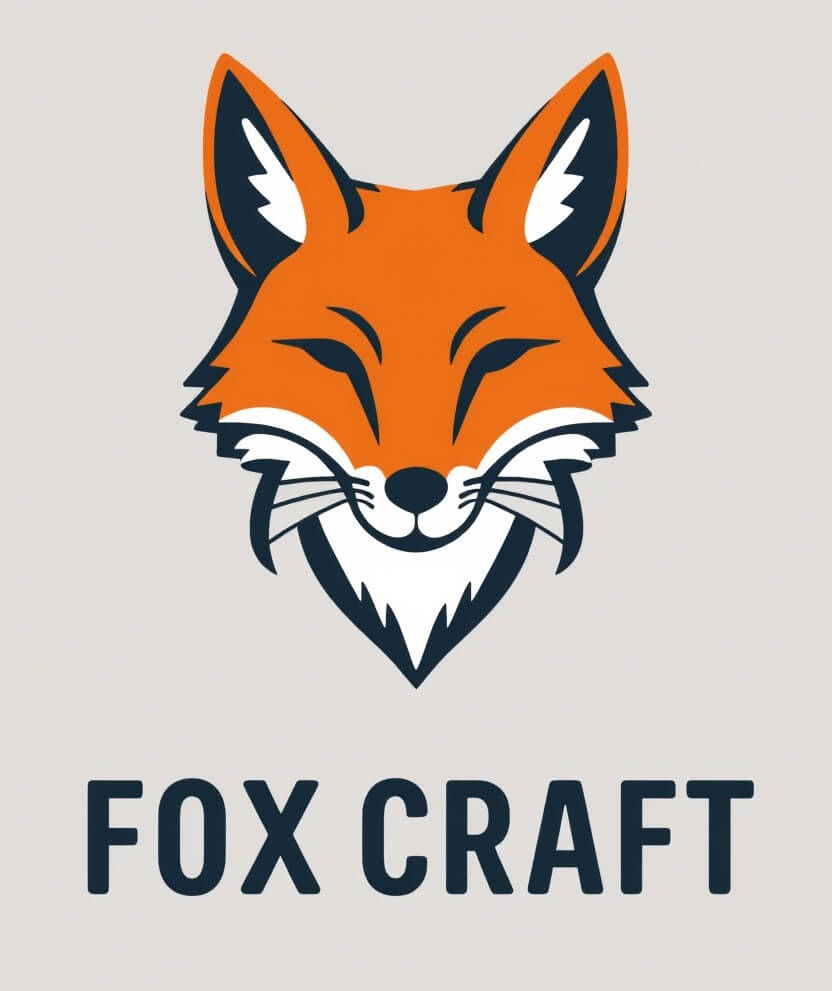 create fox drawing logo