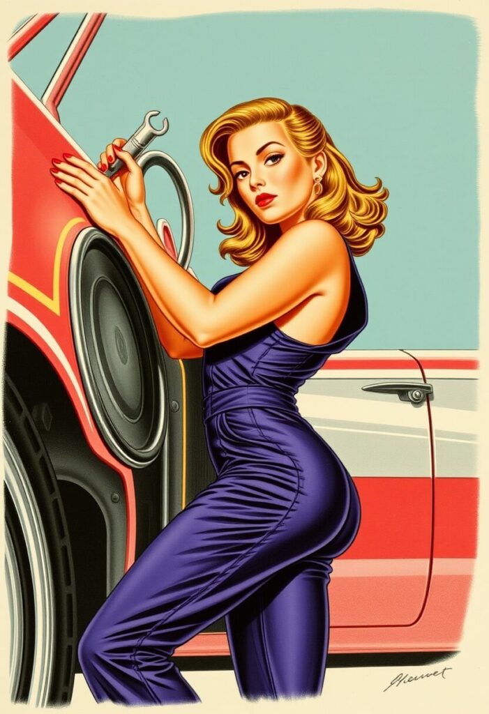 mechanic pin up maker