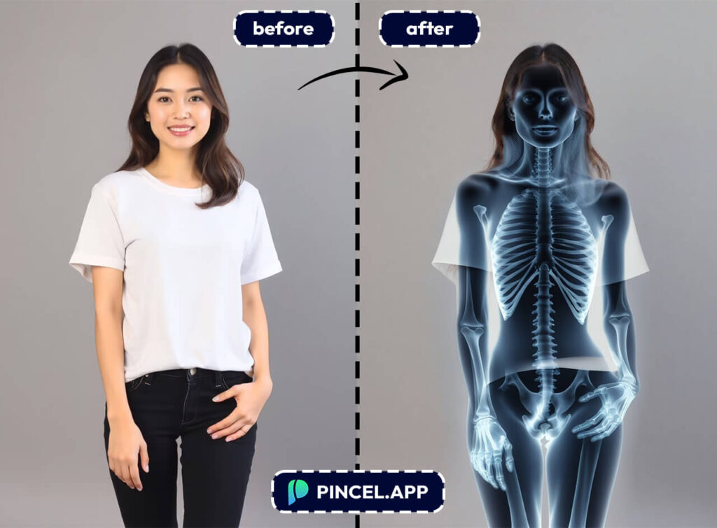 skeleton x-ray effect