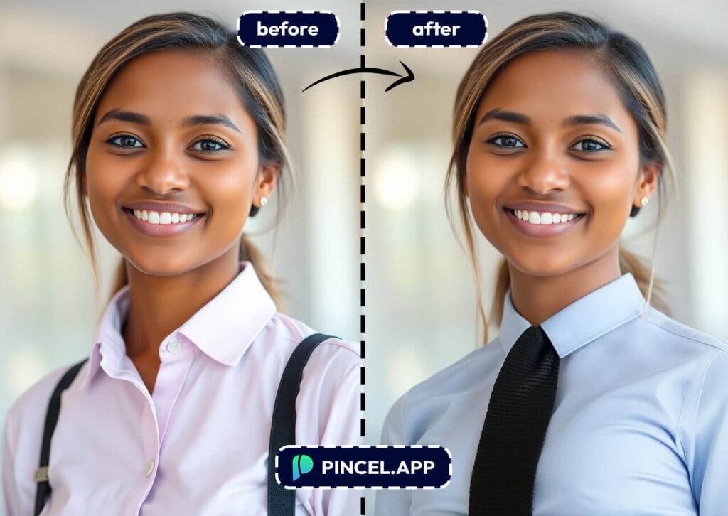 add a tie to photo shirt