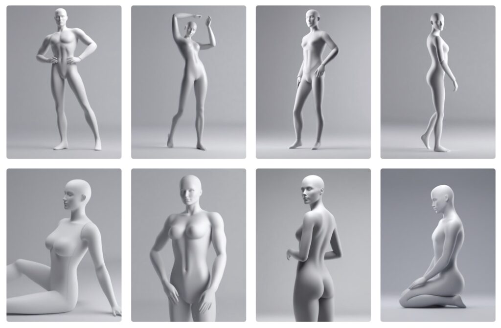 AI body pose reference gallery