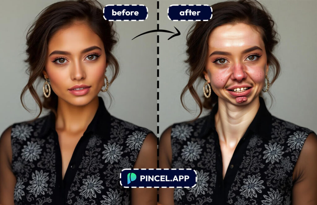 funny ugly witch face maker