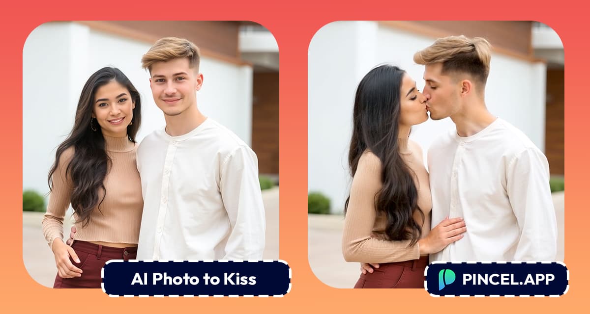 Turn a Photo into Kiss Video Using AI