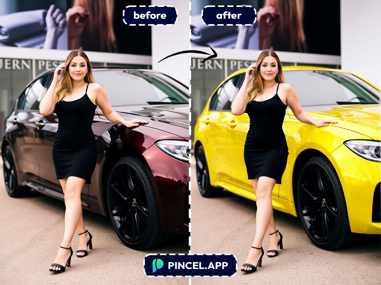 Change Your Car Color on Photo Online - Pincel