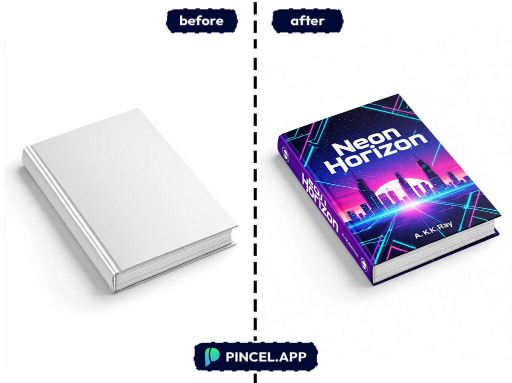 book cover mockup with ai