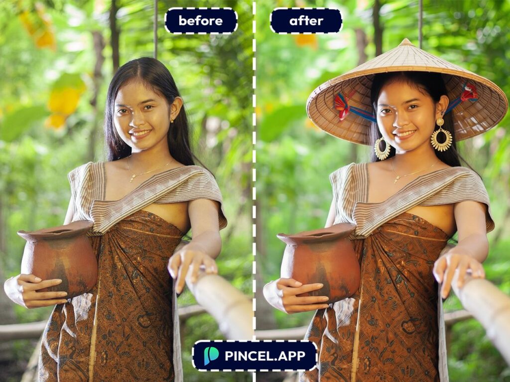06_before-after-adding-hat-and-earrings-with-pincel-AI-asian-ethnic-model