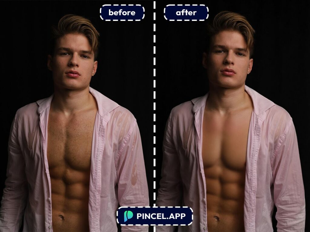 06_before-after-removing-chest-hair-with-pincel-AI-male-model-posing