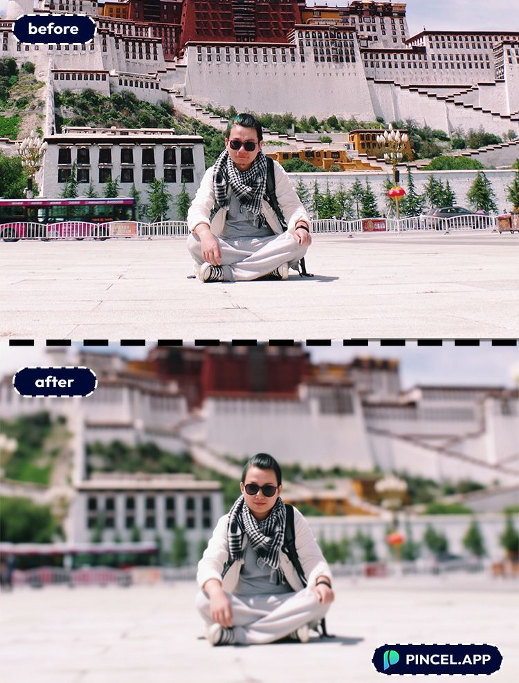 before-after-blur-background-man-sitting-outdoor