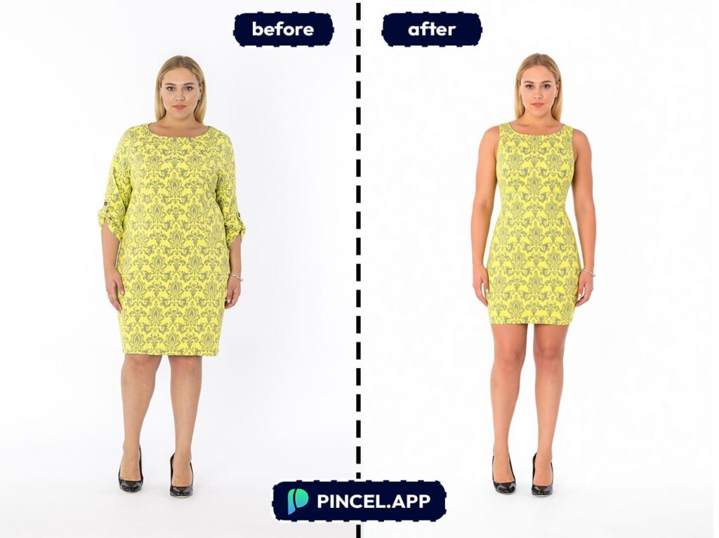 before-after-enhancing-fit-body-with-pincel-AI-blonde-woman-in-studio