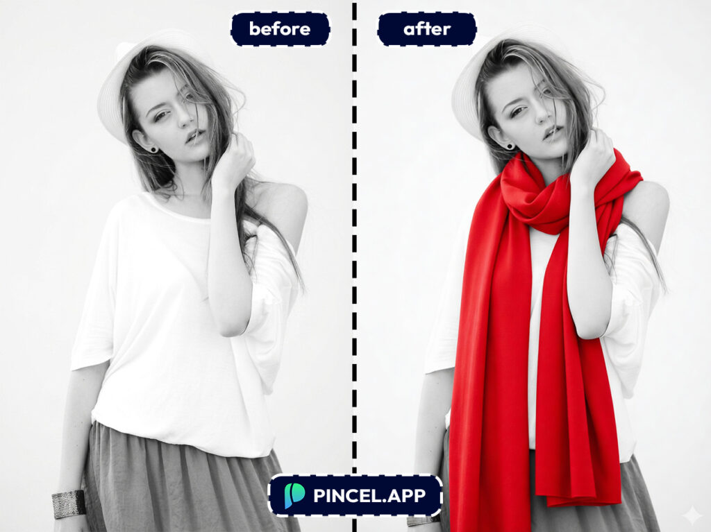01_before-after-adding-scarf-with-pincel-AI-female-model-posing
